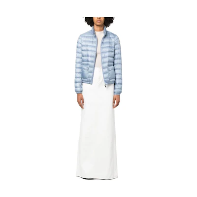 (Women) Moncler FW23 Light Blue Logo Short Cropped Jacket I20931A10100530487153