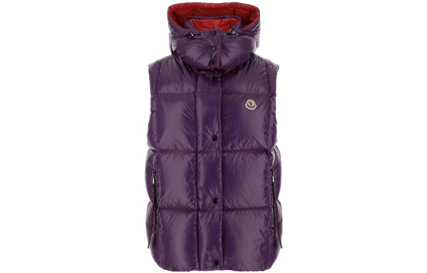 (Women) Moncler FW23 Luzule  Hooded Down Vest Purple l20931A0010268950636