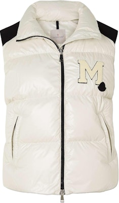 (Women) Moncler FW23 M-Logo Down Vest White I20931A00017595ZJ034 Order (Women) Moncler FW23 M-Logo Down Vest White I20931A00017595ZJ034