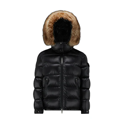 (Women) Moncler FW23 Mairefur Detachable Short Down Jacket Black. I20931A00187595ZZ999