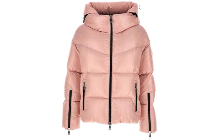 (Women) Moncler FW23 Pink Hooded Down Jacket  Loose Fit Outerwear. 1A001315963V51A