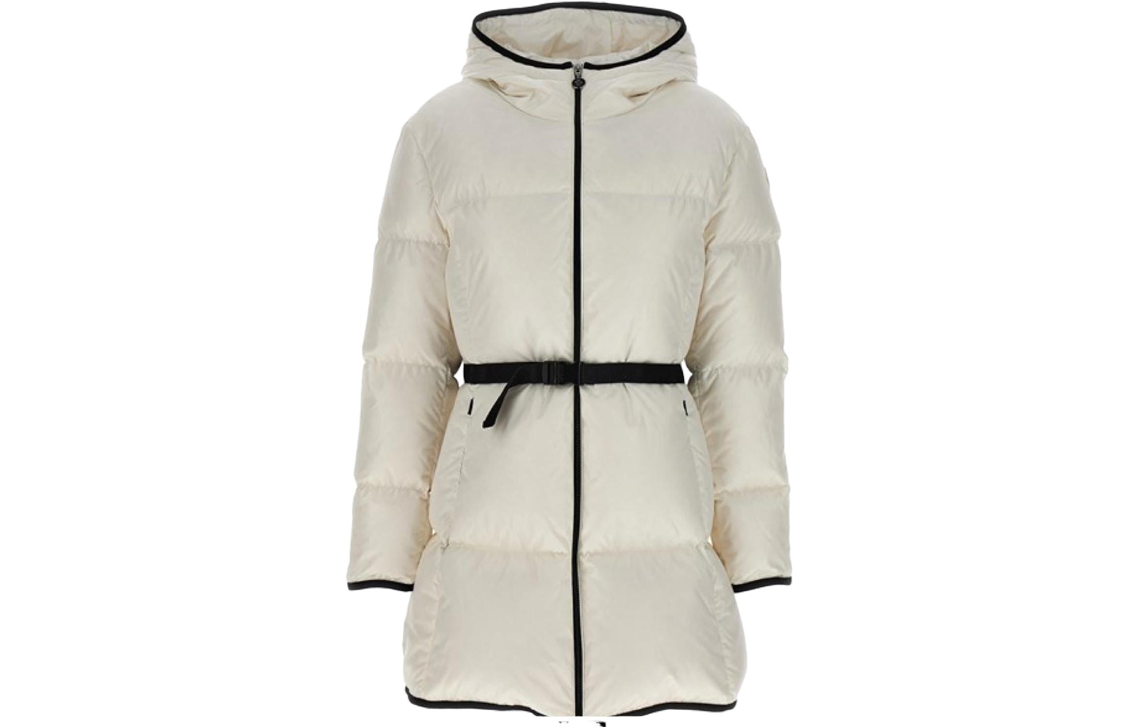 (Women) Moncler FW23 Sirli  White Hooded Waist-Tied Mid-Length Down Jacket. 1A00195539ZD041 圖 2