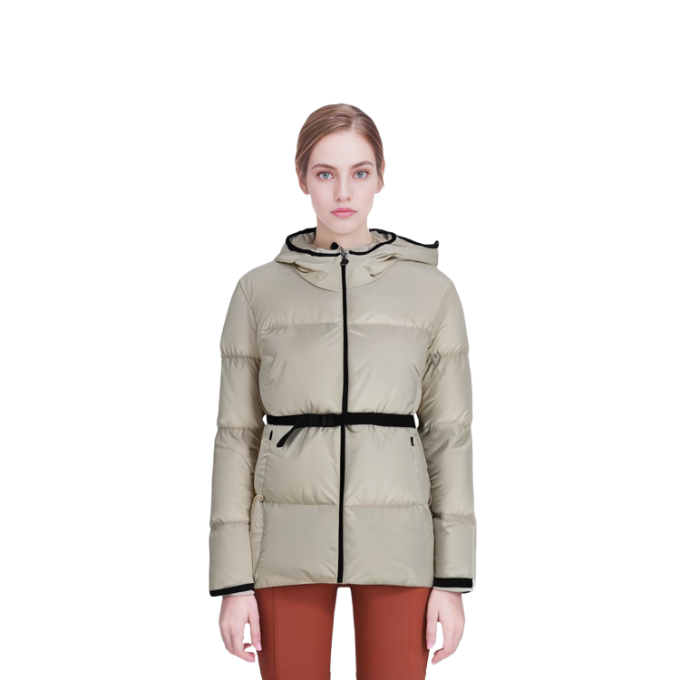 (Women) Moncler FW23 Sirli  White Hooded Waist-Tied Mid-Length Down Jacket. 1A00195539ZD041 圖 6