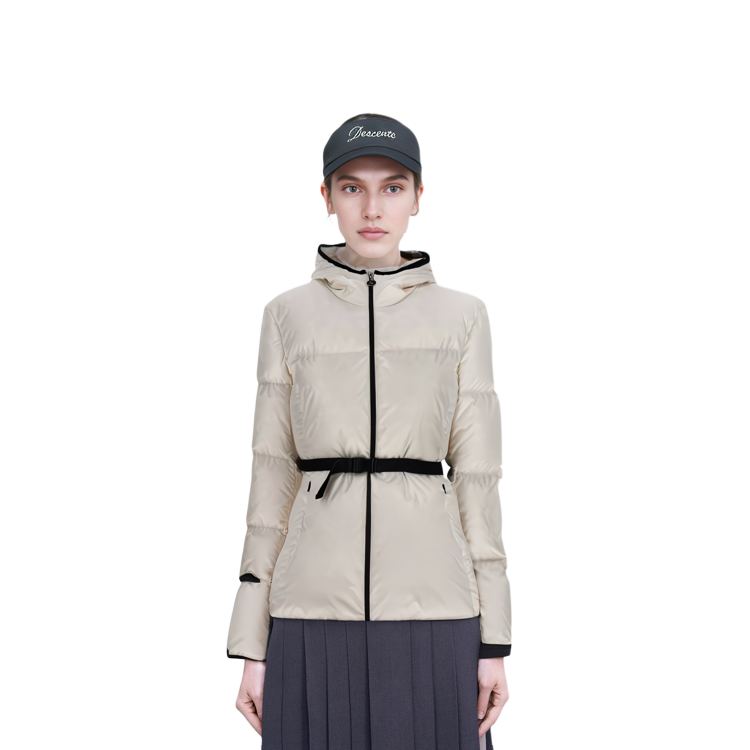 (Women) Moncler FW23 Sirli  White Hooded Waist-Tied Mid-Length Down Jacket. 1A00195539ZD041 圖 7