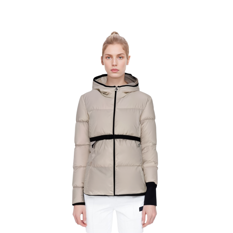 (Women) Moncler FW23 Sirli  White Hooded Waist-Tied Mid-Length Down Jacket. 1A00195539ZD041 圖 8