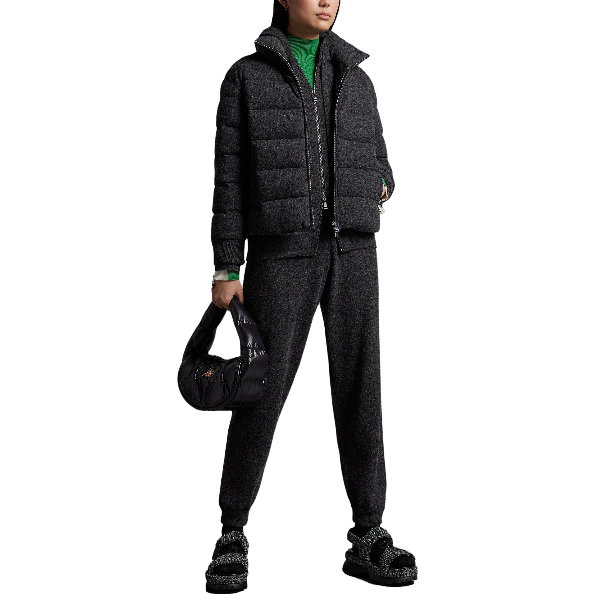 (Women) Moncler FW23 Solid Short Down Jacket Women’s Slim Fit Dark Grey Long Sleeve I10931A00107M1519989 圖 4