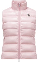 (Women) Moncler FW24 Ghany Slim Fit Sleeveless Down Vest Pink Nylon Glossy J20931A5250068950523 (Women) Moncler FW24 Ghany Slim Fit Sleeveless Down Vest Pink Nylon Glossy J20931A5250068950523