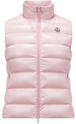 (Women) Moncler FW24 Ghany Slim Fit Sleeveless Down Vest Pink Nylon Glossy J20931A5250068950523 Order (Women) Moncler FW24 Ghany Slim Fit Sleeveless Down Vest Pink Nylon Glossy J20931A5250068950523