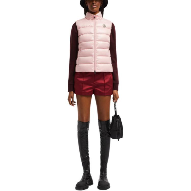 Lookbook (Women) Moncler FW24  Ghany Slim Fit Sleeveless Down Vest Pink Nylon Glossy J20931A5250068950523