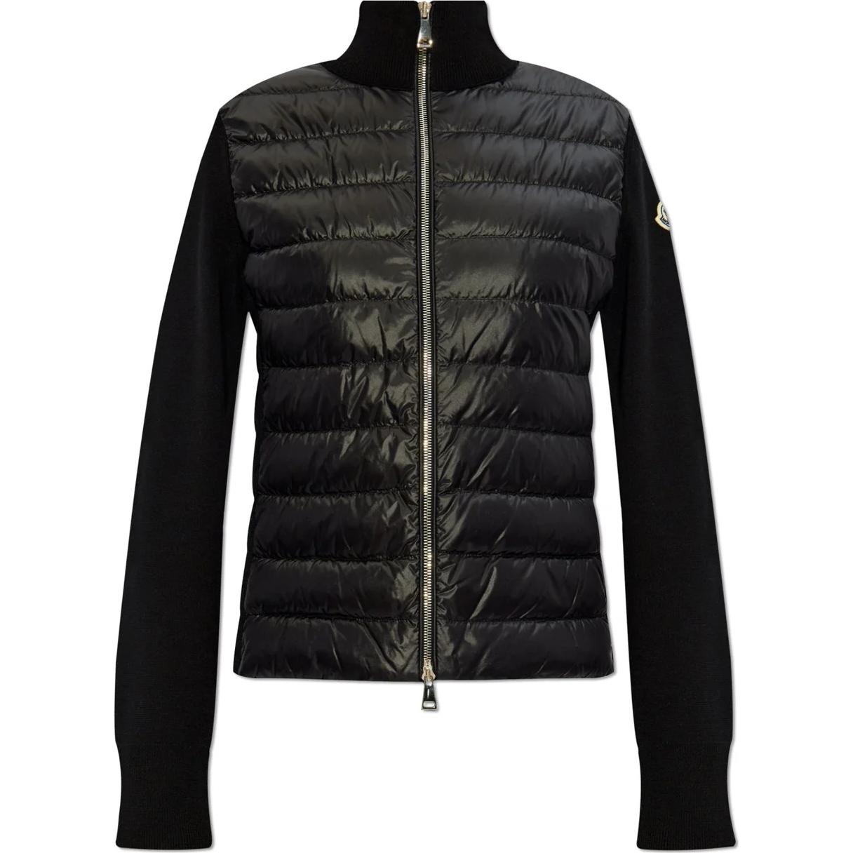 (Women) Moncler FW24  Logo High-Neck Zip Jacket Black J20939B00014M1131999