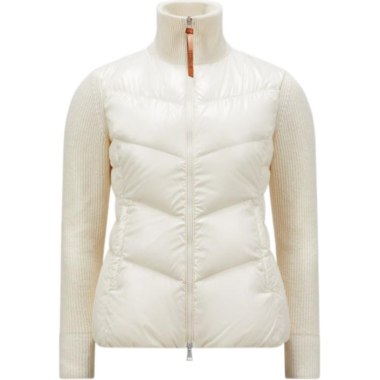 (Women) Moncler FW24  White Padded High-Neck Down Jacket with Zipper. J20939B00041M1241034