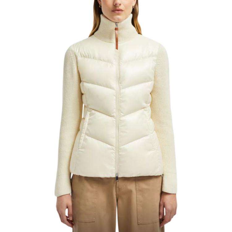 (Women) Moncler FW24  White Padded High-Neck Down Jacket with Zipper. J20939B00041M1241034 圖 3