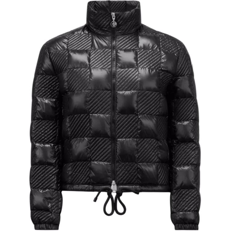 (Women) Moncler FW24 Ancy Quilted Check Down Jacket  Lightweight Black J20931A00052595ZZ999