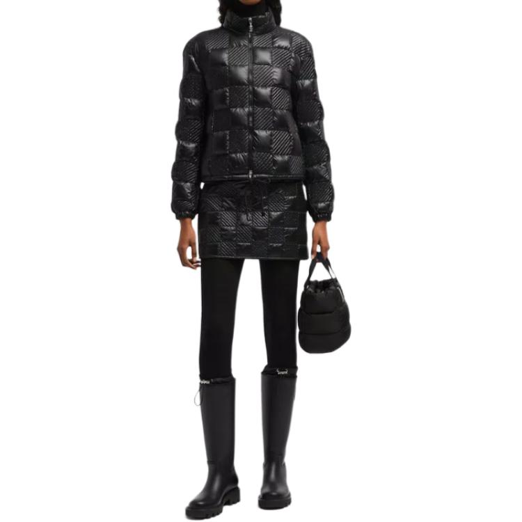 Lookbook (W) モンクレール FW24 アンシー キルティング チェック ダウンジャケット ライトウェイト ブラック J20931A00052595ZZ999