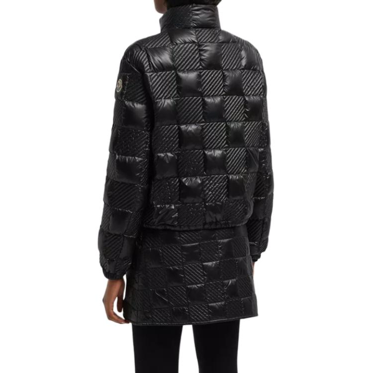 Purchase (W) モンクレール FW24 アンシー キルティング チェック ダウンジャケット ライトウェイト ブラック J20931A00052595ZZ999