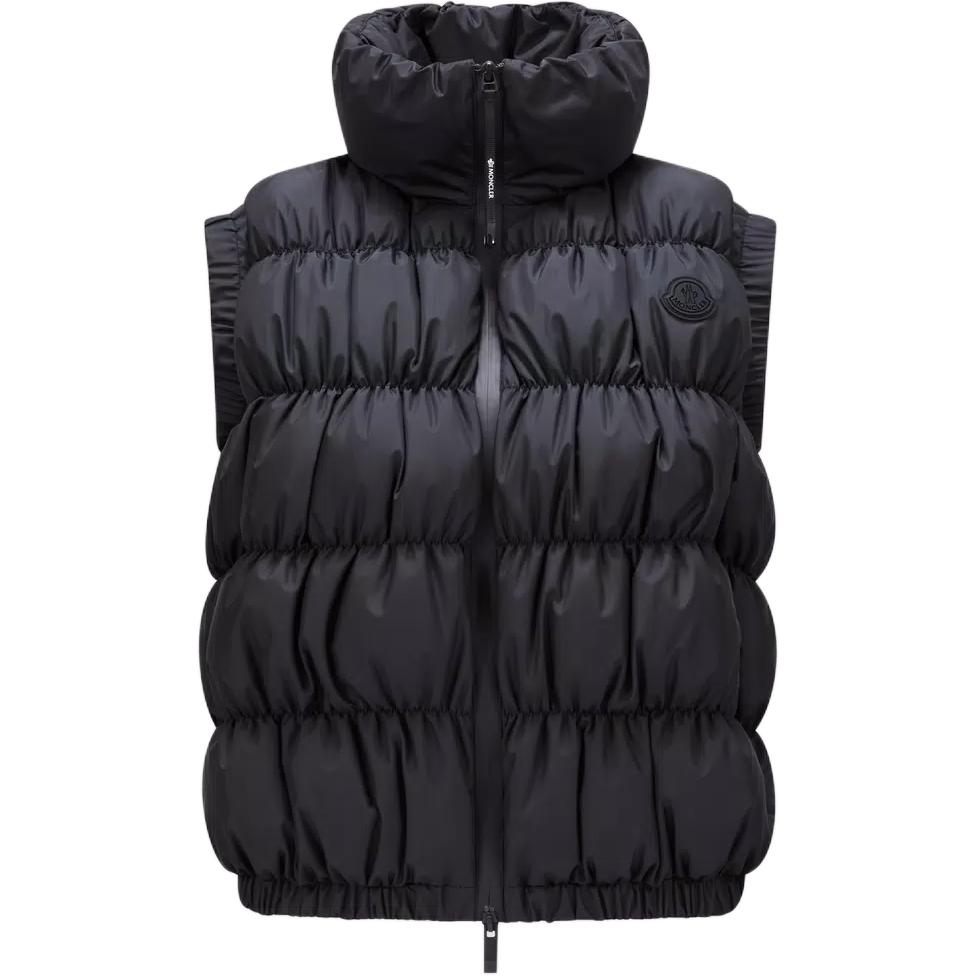 (Women) Moncler FW24 Apriate  Black Short Puffer Vest with Zip Closure. J20931A000265973I999 圖 2
