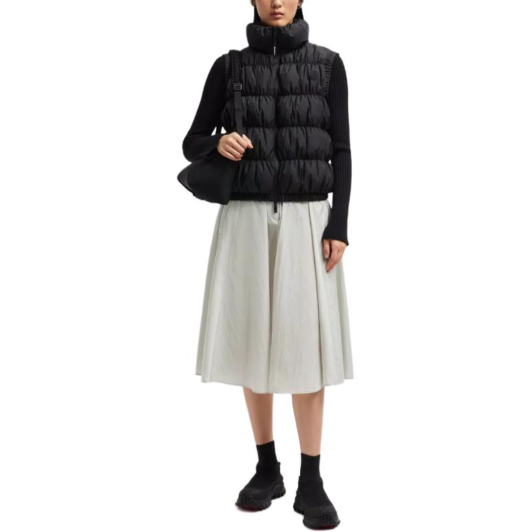 (Women) Moncler FW24 Apriate  Black Short Puffer Vest with Zip Closure. J20931A000265973I999 圖 3