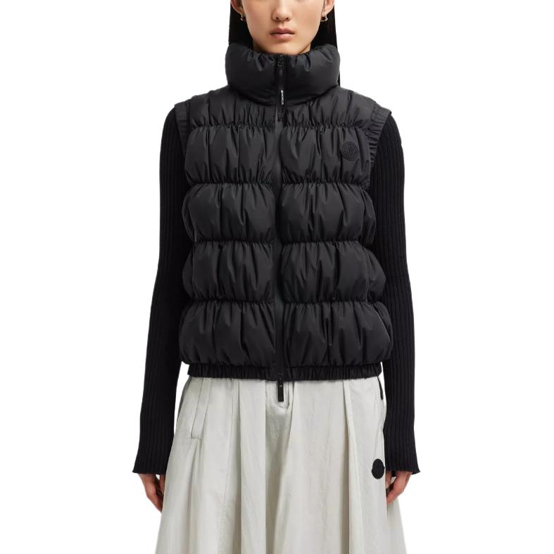 (Women) Moncler FW24 Apriate  Black Short Puffer Vest with Zip Closure. J20931A000265973I999 圖 4