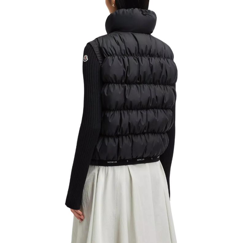 (Women) Moncler FW24 Apriate  Black Short Puffer Vest with Zip Closure. J20931A000265973I999 圖 5