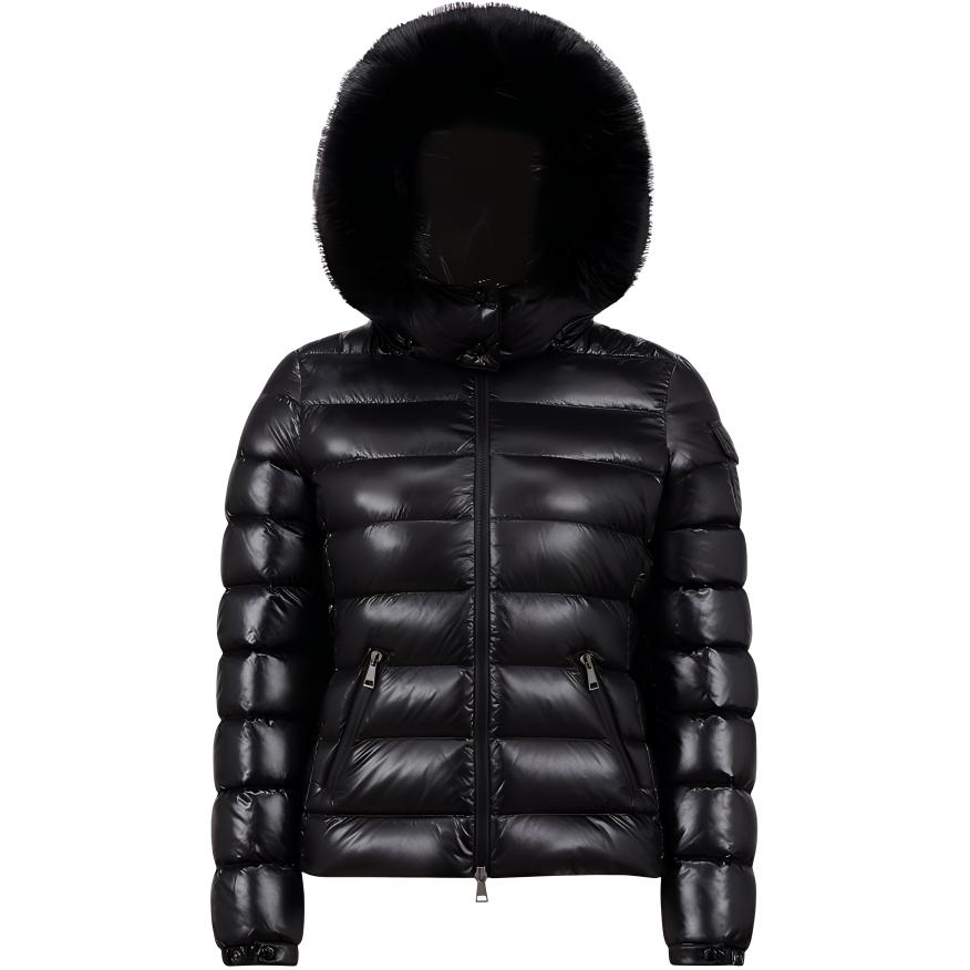 (Women) Moncler FW24 Badyf  Black Glossy Nylon Slim Fit Short Down Jacket. J20931A001665963V999