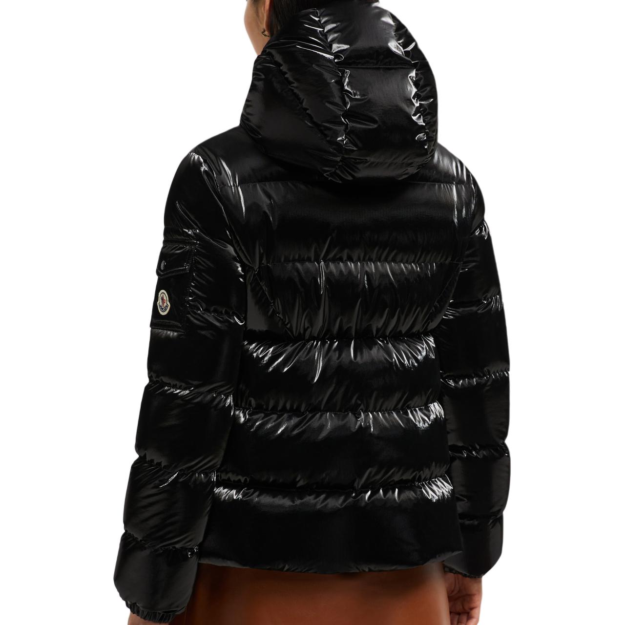 (Women) Moncler FW24 Barre Shiny Nylon Short Puffer Jacket Zip Hoodie Black Women J20931A00075596T2999 圖 4