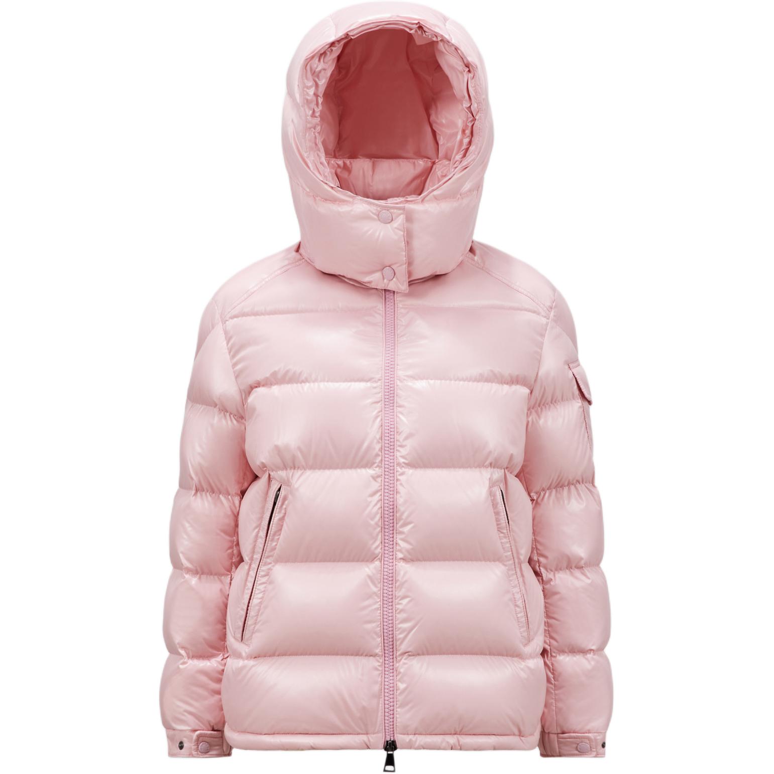 (Women) Moncler FW24 Maire Nylon Gloss Detachable Hood Short Down Jacket Pink Women J20931A0014268950500 圖 2