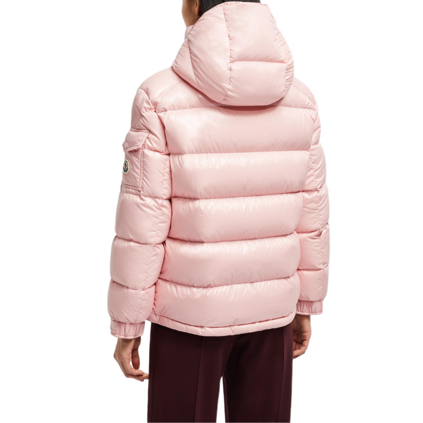 (Women) Moncler FW24 Maire Nylon Gloss Detachable Hood Short Down Jacket Pink Women J20931A0014268950500 圖 5
