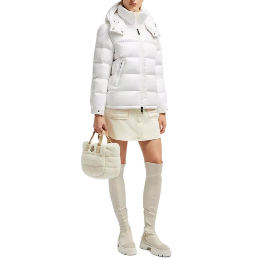 (Women) Moncler FW24 Maire Series  Short Nylon Down Jacket with Removable Hood White J20931A0014268950032 圖 3