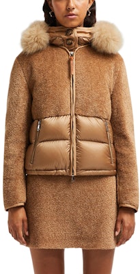 (Women) Moncler FW24 Marne Drawstring Hem Detachable Hood Zip Jacket Women Light Brown J20931A0014389AOF26C Purchase (Women) Moncler FW24 Marne Drawstring Hem Detachable Hood Zip Jacket Women Light Brown J20931A0014389AOF26C