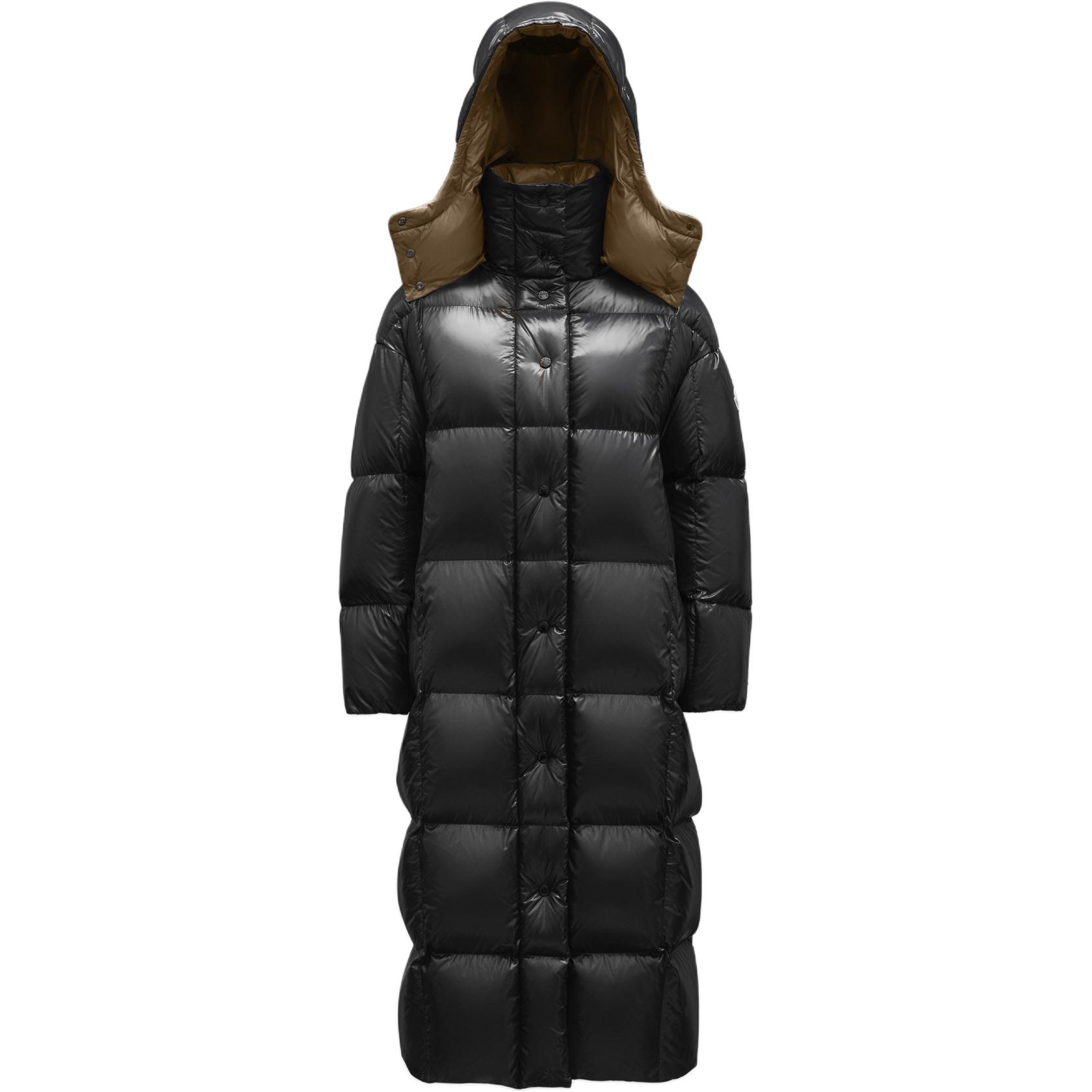 Order (W) Moncler FW24 Parnaiba 女款黑色連帽長版羽絨外套 (可拆式帽)。 J20931C0005068950999