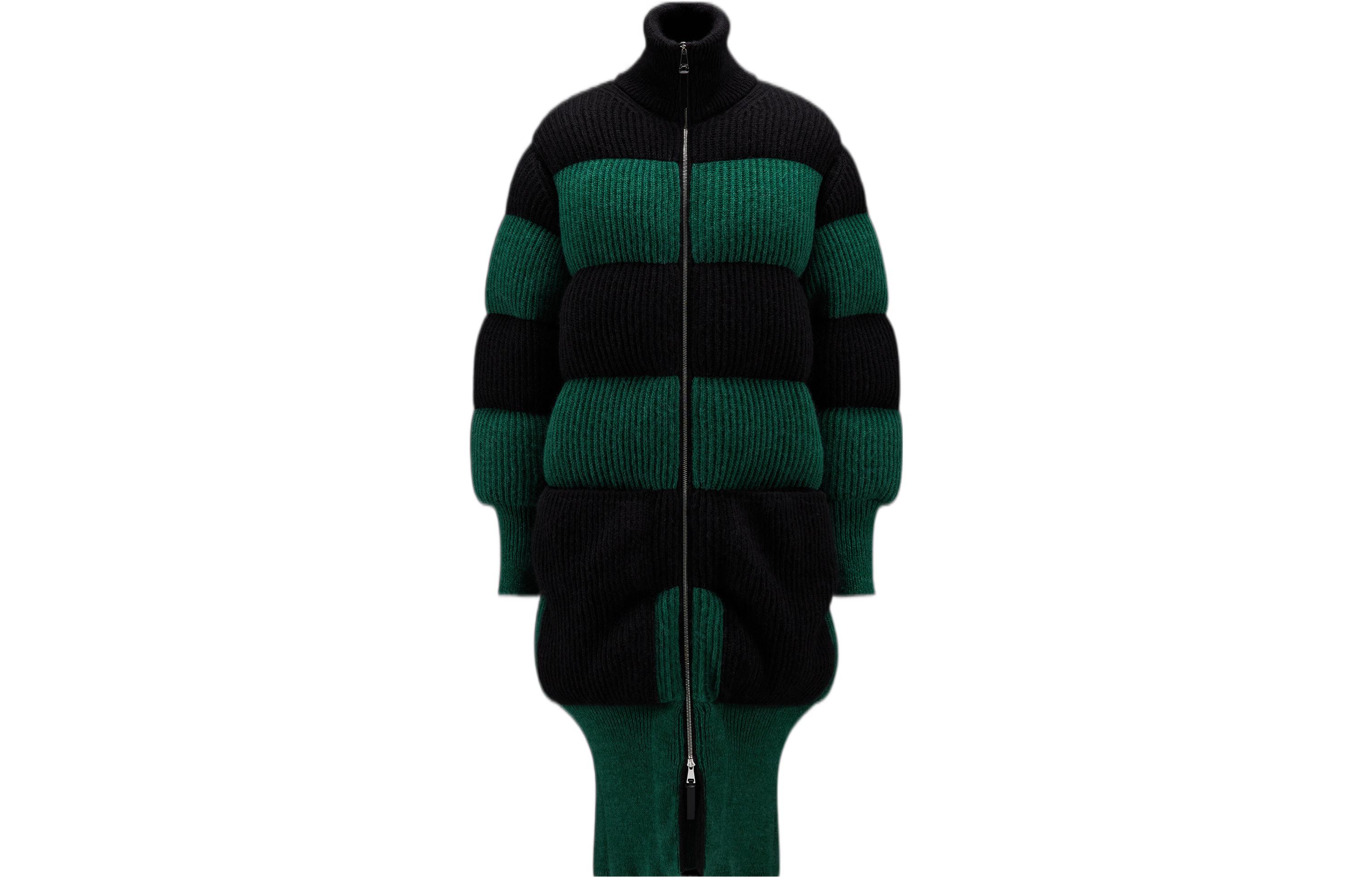 (Women) MONCLER GENIUS 1952 FW22 Colorblock Long Down Jacket Women’s Green H20949B00005M2278P93
