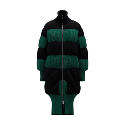 (Women) MONCLER GENIUS 1952 FW22 Colorblock Long Down Jacket Women’s Green H20949B00005M2278P93