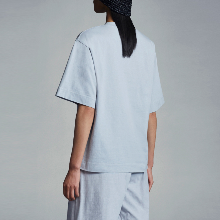 (Women) MONCLER GENIUS  Blue Logo Print Crewneck Oversized T-Shirt SS22 H10948C00003M1808709 圖 6