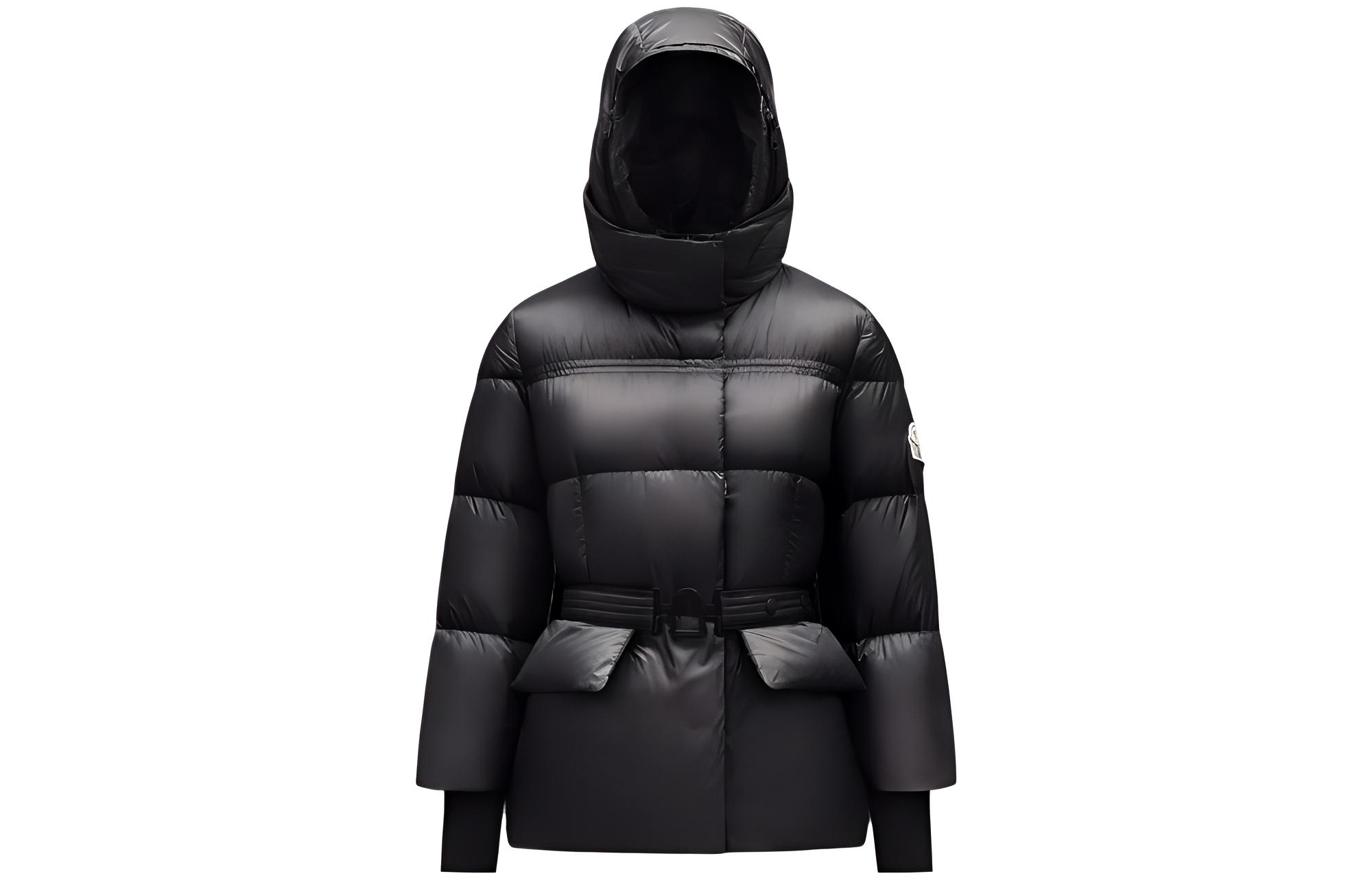 (Women) MONCLER GENIUS SS22  Black Down Jacket with Waist Belt. H10961A00003M1489999