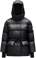(Women) MONCLER GENIUS SS22 Black Down Jacket with Waist Belt. H10961A00003M1489999 (Women) MONCLER GENIUS SS22 Black Down Jacket with Waist Belt. H10961A00003M1489999