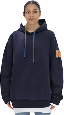 (Women) MONCLER GENIUS x JW Anderson Hoodie SS22 Solid Logo Drawstring Sweatshirt H209E8G00001M1997778 Sizing (Women) MONCLER GENIUS x JW Anderson Hoodie SS22 Solid Logo Drawstring Sweatshirt H209E8G00001M1997778