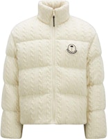 (Women) MONCLER GENIUS x PALM ANGELS Textured Zip-Up Down Jacket Off-White. I209L1A00015M3608032 (Women) MONCLER GENIUS x PALM ANGELS Textured Zip-Up Down Jacket Off-White. I209L1A00015M3608032