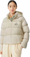 Cheap (Women) MONCLER GENIUS x PALM ANGELS Textured Zip-Up Down Jacket Off-White. I209L1A00015M3608032
