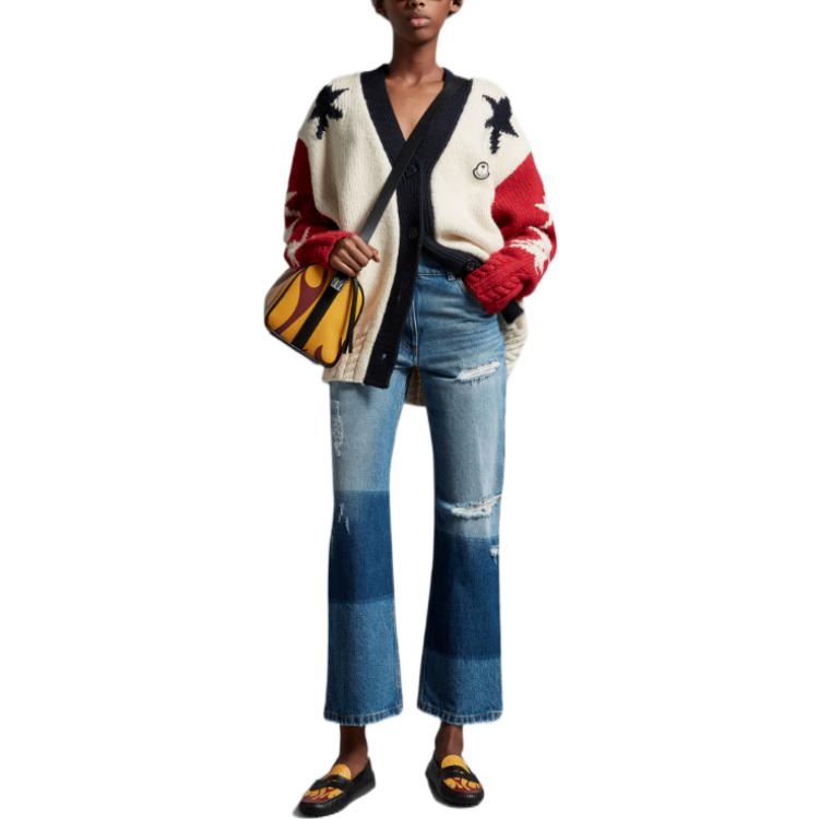 Lookbook (W) Jeans Azules Estrella Rasgados MONCLER GENIUS x PALM ANGELS FW22. H209L2A00001M2503795