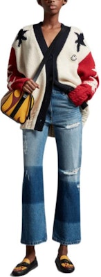 (W) MONCLER GENIUS x PALM ANGELS FW22 Star Patch Distressed Jeans Biru. H209L2A00001M2503795 Lookbook (W) MONCLER GENIUS x PALM ANGELS FW22 Star Patch Distressed Jeans Biru. H209L2A00001M2503795