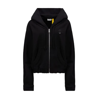 (Women) MONCLER GENIUS Willow Smith FW24 Black Hoodie with Kangaroo Pocket J209T8G00001899WC999