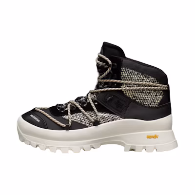 (W) Moncler Glacier Leather Lace-Up Boot 'Black and White'