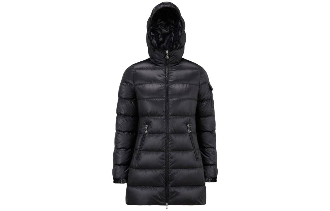 (Women) Moncler Glements  Black Shiny Hooded Short Down Jacket. J10931A00067595ZZ999