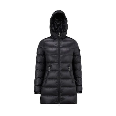 (Women) Moncler Glements Black Shiny Hooded Short Down Jacket. J10931A00067595ZZ999