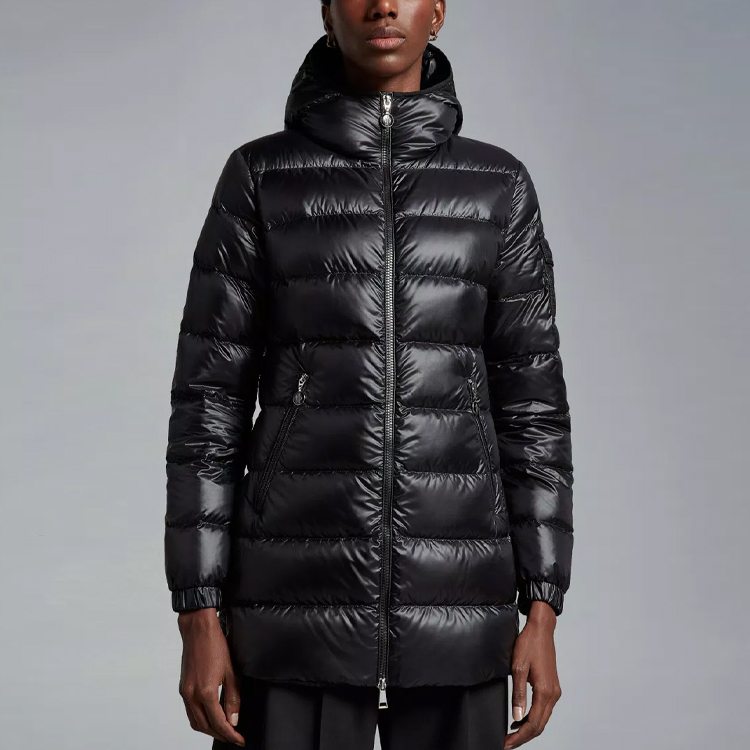 (Women) Moncler Glements  Black Shiny Hooded Short Down Jacket. J10931A00067595ZZ999 圖 4