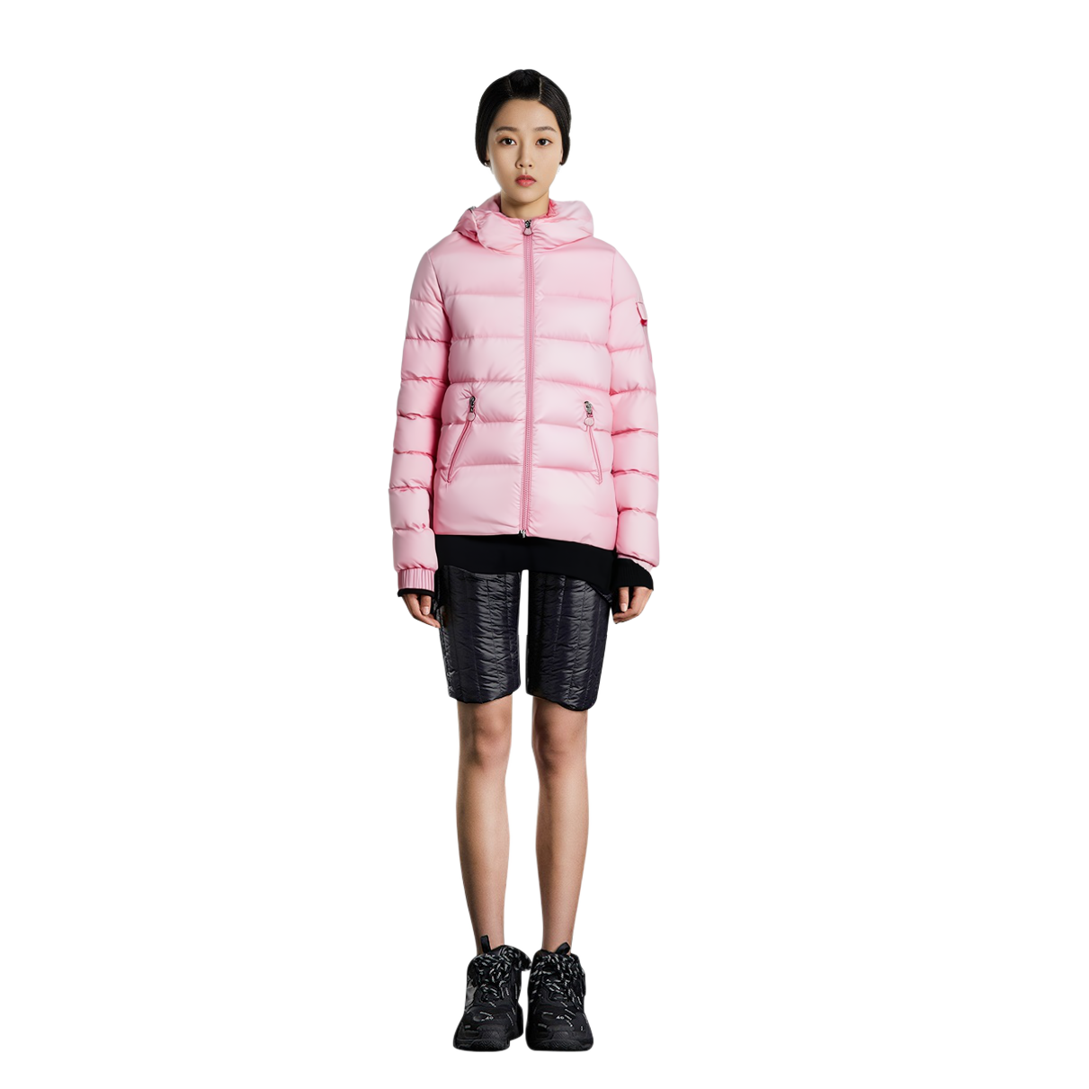 Lookbook (W) Moncler Gles SS23 玫瑰粉色連帽羽絨外套 拉鍊款式 I10931A00010595ZZ538