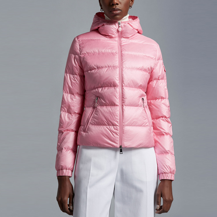 Purchase (W) Moncler Gles SS23 玫瑰粉色連帽羽絨外套 拉鍊款式 I10931A00010595ZZ538