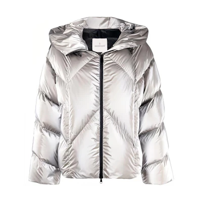 (Women) Moncler Glossy Short Down Jacket Light Grey. G20931A0003853A3H915