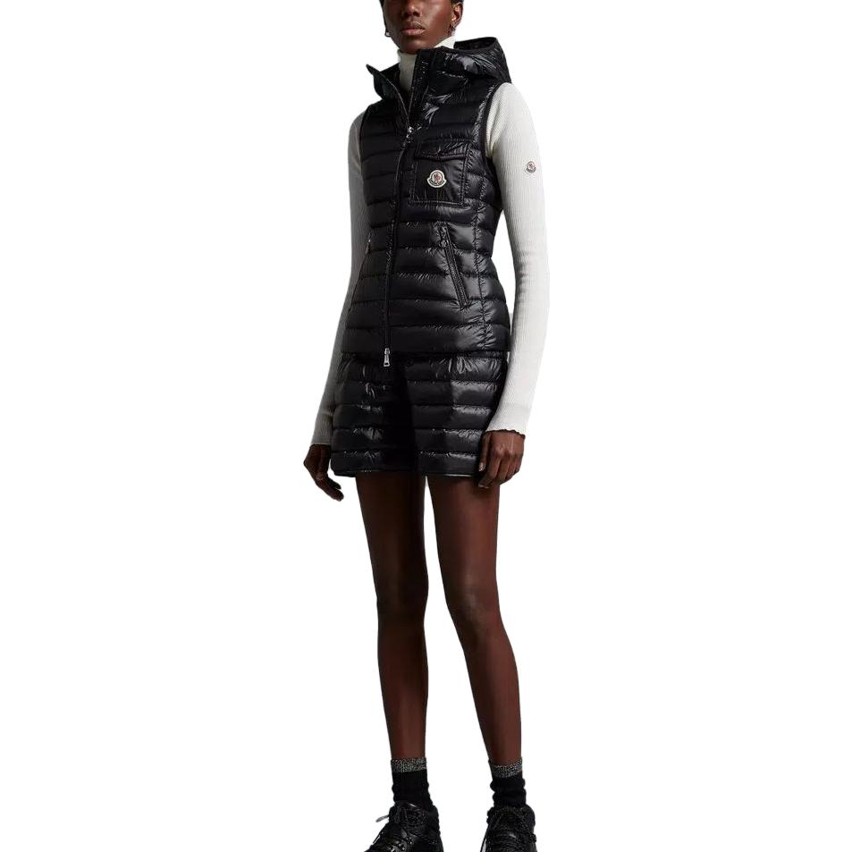 Lookbook (W) Moncler Glygos SS23 黑色純色拉鍊連帽背心 I10931A00028595ZZ999