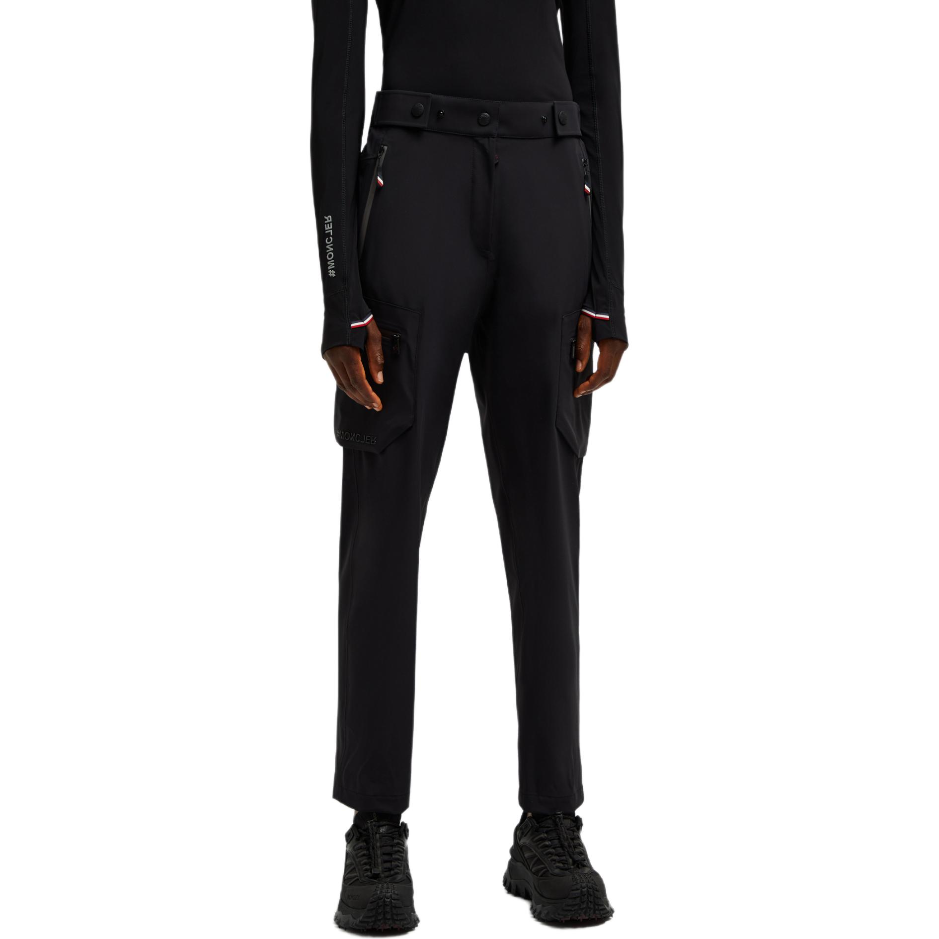 (Women) Moncler Grenoble  Black Knit Joggers with Zipper Pocket & Logo. J20982A00003597FA999 圖 4